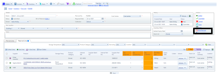 How to issue inventory on pick lists using barcode scanning