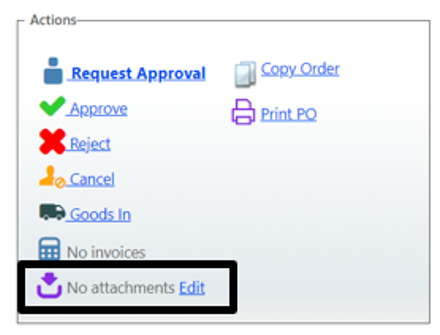 How to add attachments to a purchase order that the supplier will see