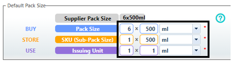 How to update Inventory Product pack sizes