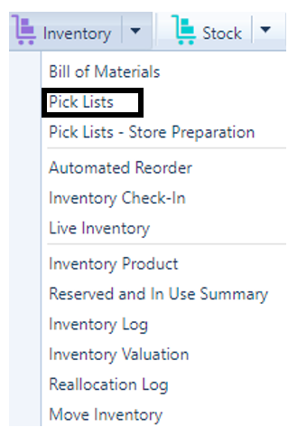 How to create a pick list from scratch