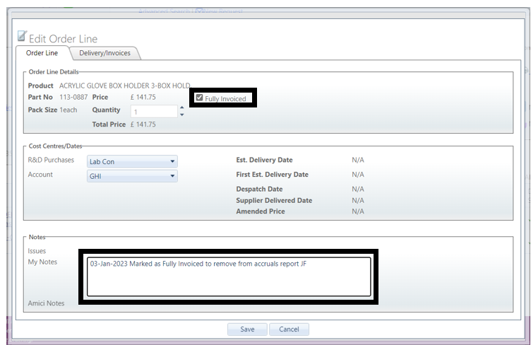 How to manually close a PO