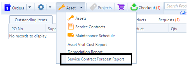 The Service Contract Forecast Report