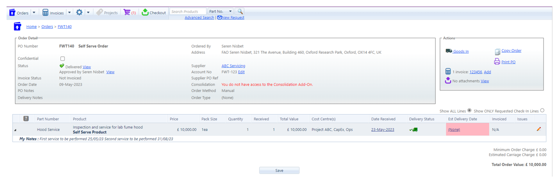 How to add and match a stage payment (part payment) invoice